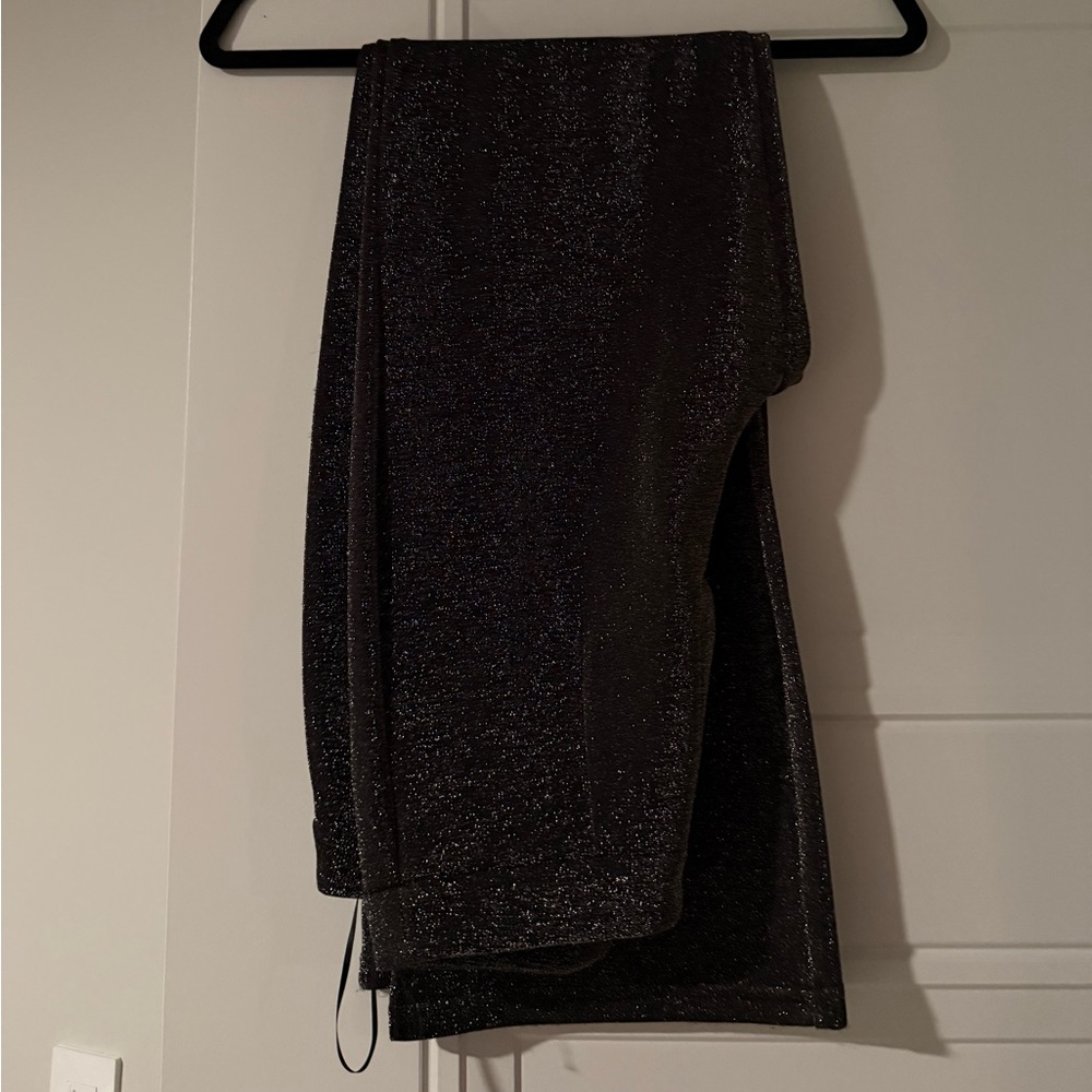 Kittenish Glittery Black Flare Pants